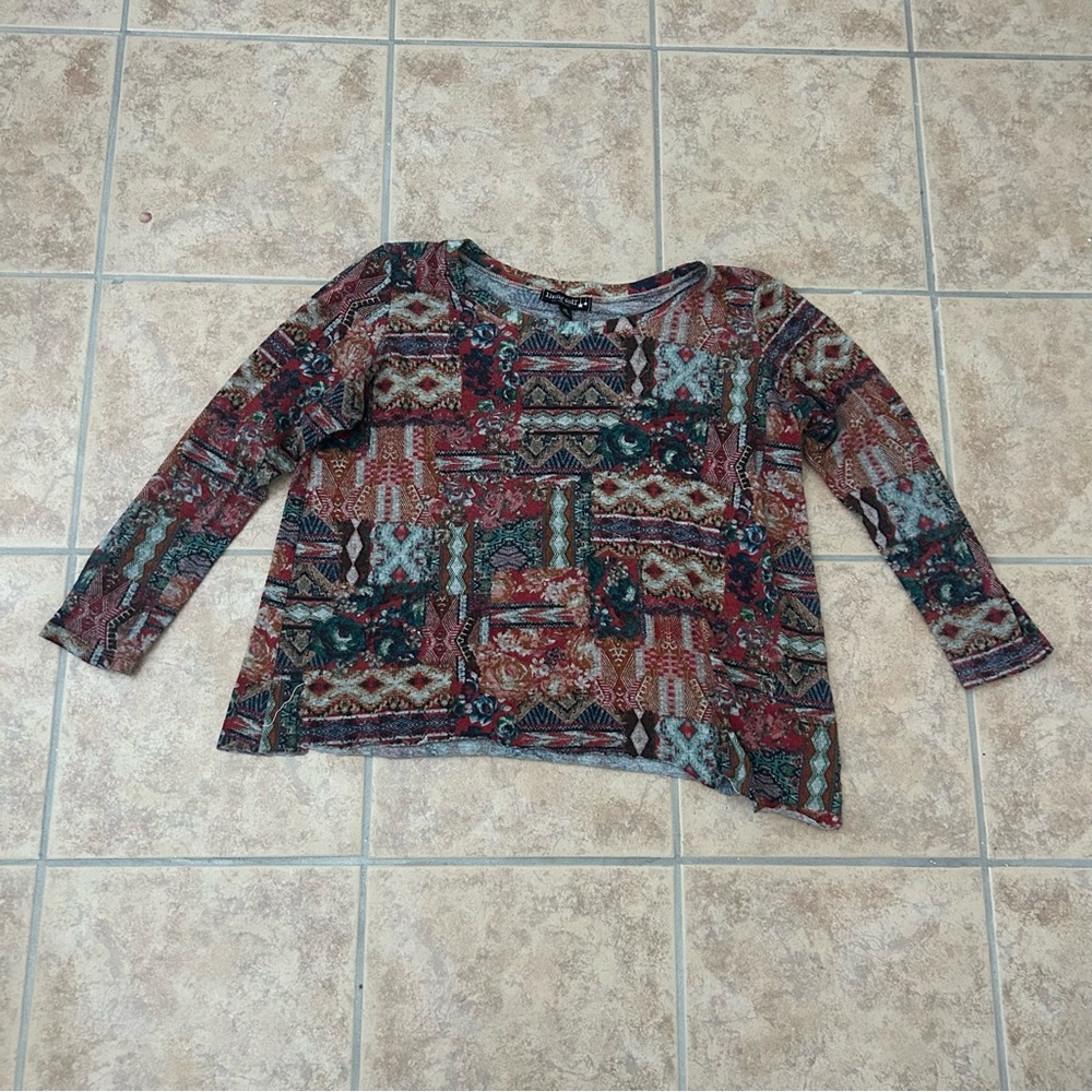 Living Doll Multicolor Patterned Blouse
